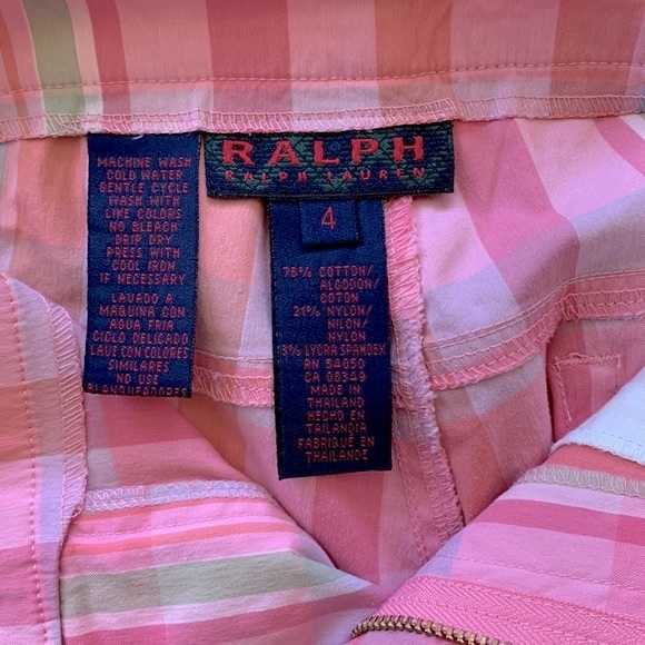 Pink Plaid Ralph Lauren Y2K Style Capri Pants Size 4 - Picture 5 of 12
